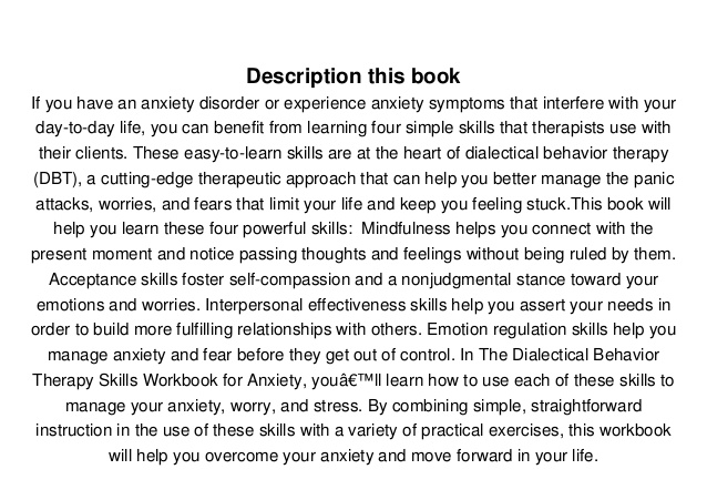 Dialectical behavior therapy skills workbook free download3 pdf